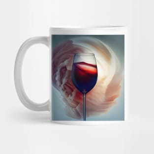 Wineglass Mirage A Surreal Blend of Grapes and Sand Mug